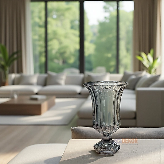 Füme kristal cam vazo