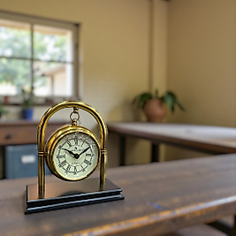 Pirinç metal asklı ithal masa saati