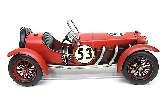 Dekoratif metal klasik yarış arabası