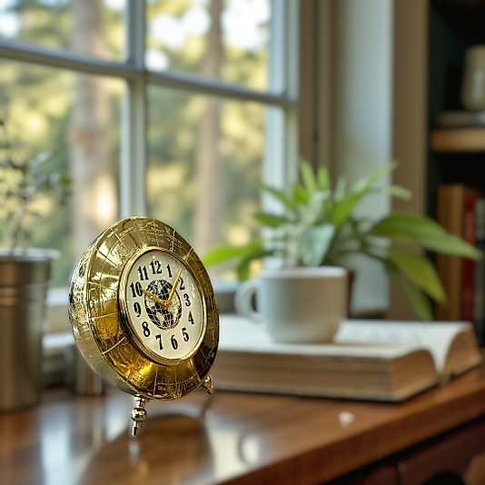 Pirinç metal ithal masa saati