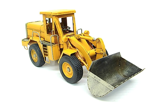 Dekoratif metal buldozer iş makinesi