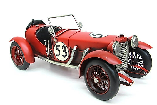 Dekoratif metal klasik yarış arabası