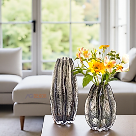 Füme renk kristal cam vazo