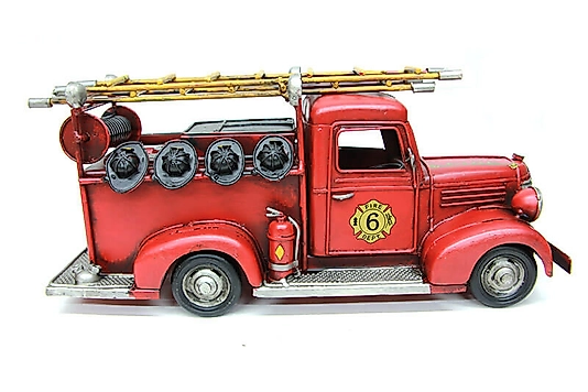 Dekoratif metal itfaiye arabası