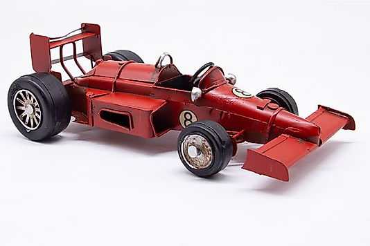 Dekoratif metal yarış arabası