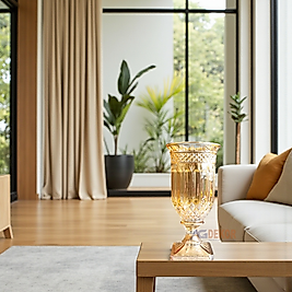 Gold renk kristal cam vazo