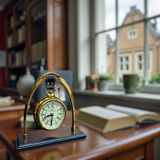 Pirinç metal askılı ithal masa saati