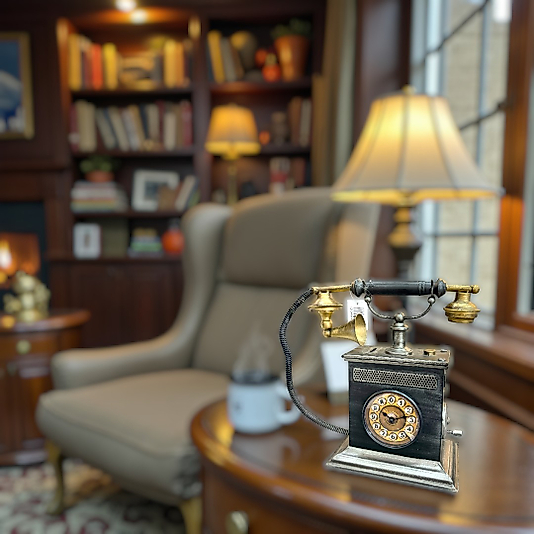 Otantik telefon model ithal masa saati