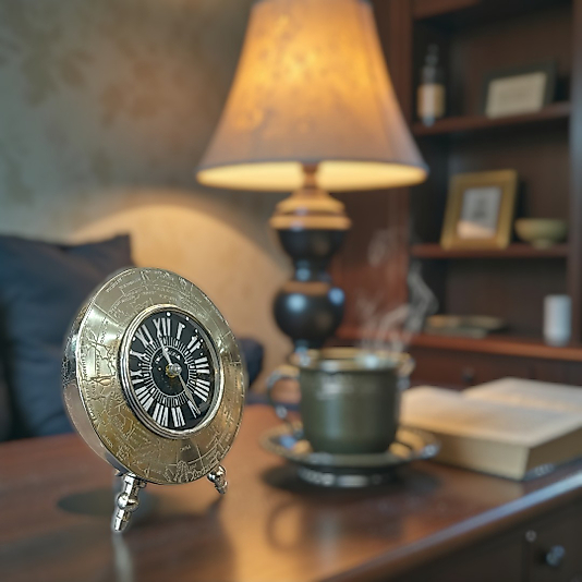 İşlemeli ithal masa saati