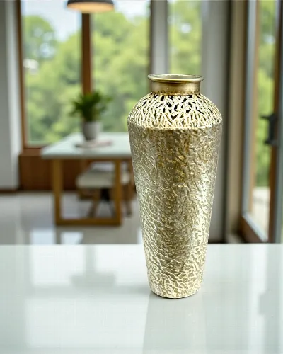 70cm otantik metal vazo
