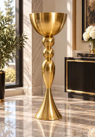 85cm kadeh vazo (altın)