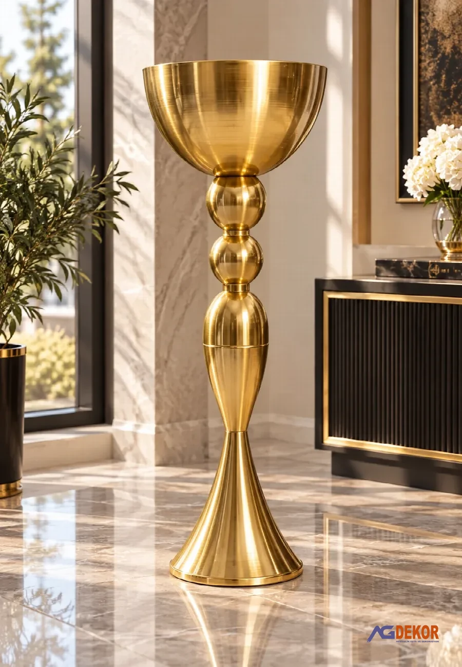 85cm kadeh vazo (altın)