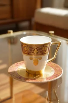 Claudia 6 Kişilik Porselen Kahve Fincanı Takımı - 90 ml — görsel 2