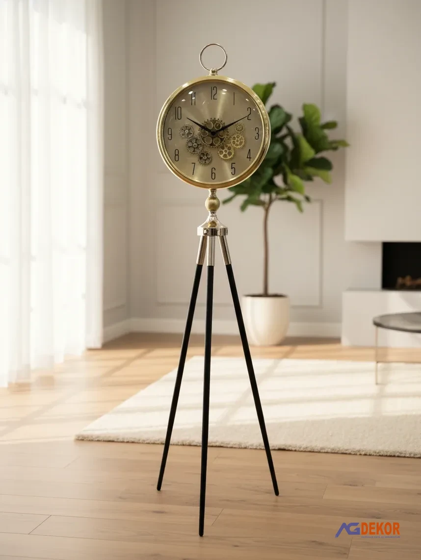 Ayaklı tripod çarklı saat