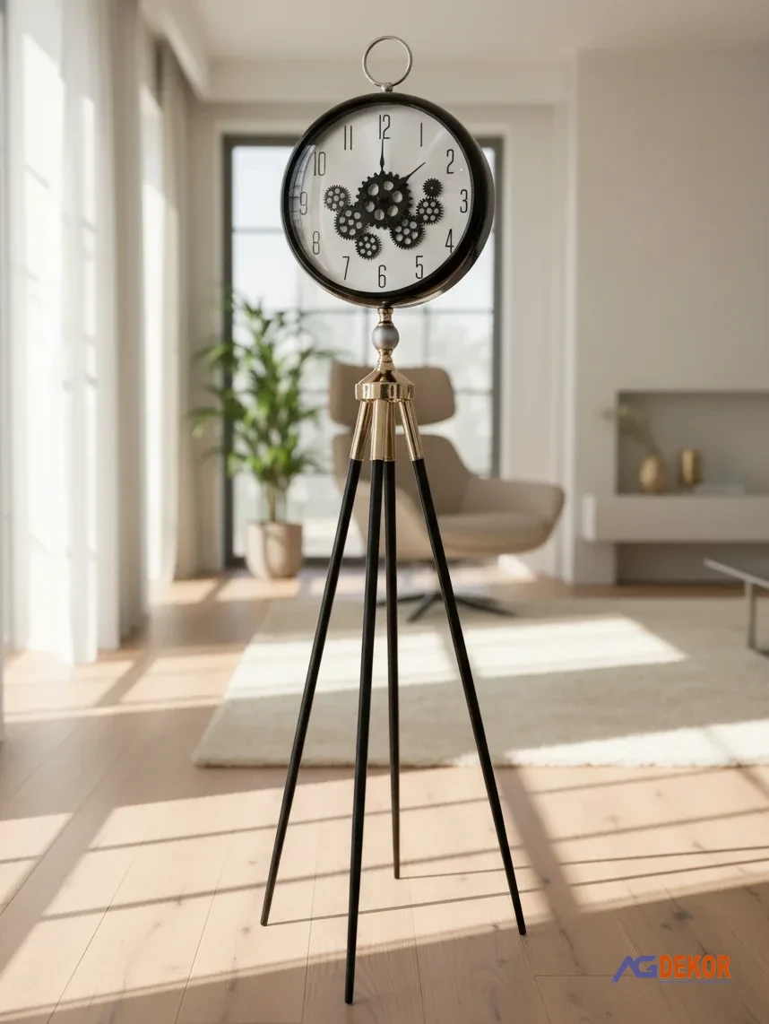 Ayaklı tripod çarklı saat