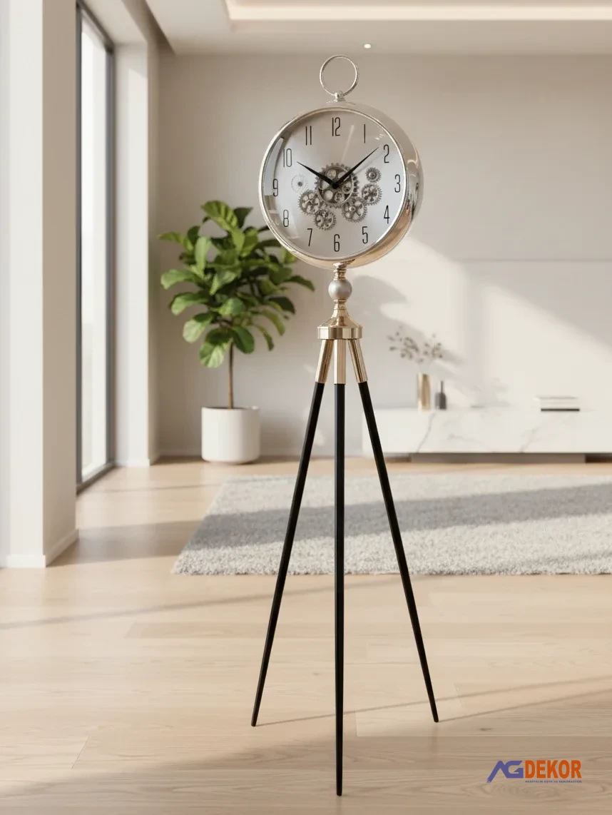 Ayaklı tripod çarklı saat
