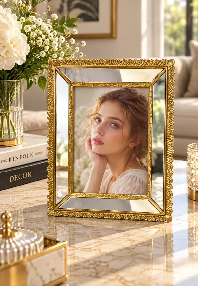 Aynalı gold çerçeve (5x7)