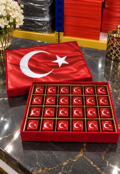 Bayraklı çikolata kutusu