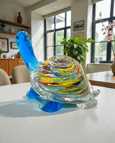 Cam mavi kaplumbağa (18cm)