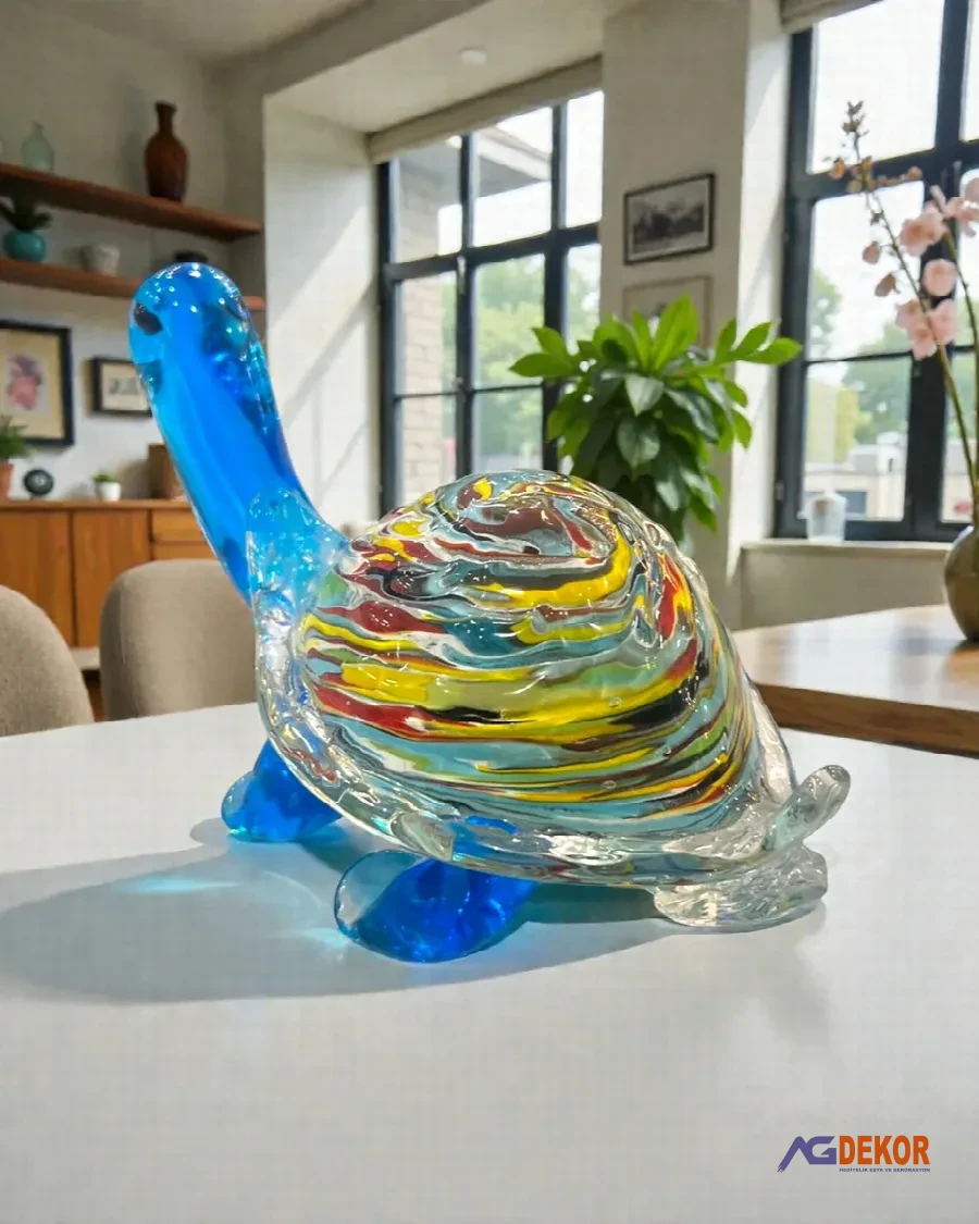 Cam mavi kaplumbağa (18cm)