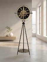 Tripod ayaklı çarklı saat (siyah/beyaz) — görsel 3