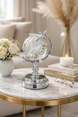 Dekoratif kristal küre (gümüş) — görsel 1