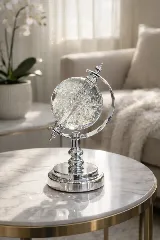 Dekoratif kristal küre (gümüş) — görsel 2