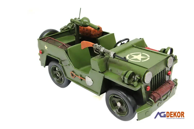 Dekoratif metal askeri jeep
