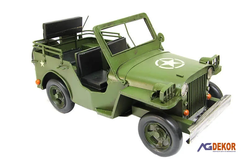 Dekoratif metal askeri jeep