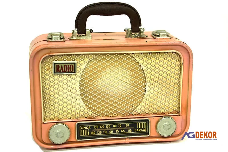 Dekoratif metal bavul radyo