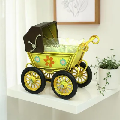 Dekoratif metal bebek arabası