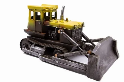 Dekoratif metal buldozer