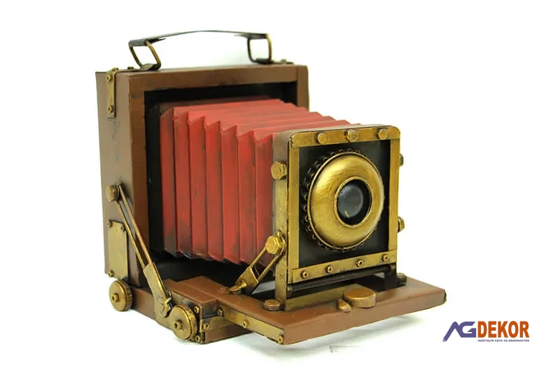 Dekoratif metal fotoğraf makinesi