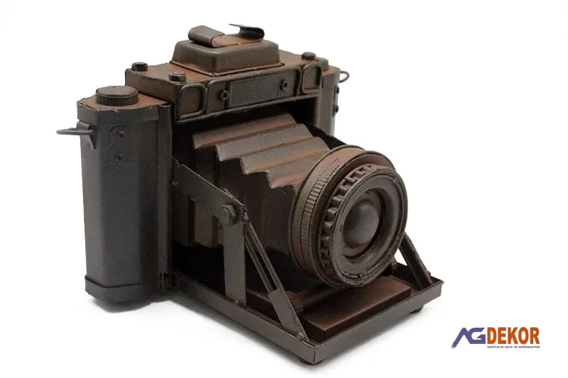 Dekoratif metal fotoğraf makinesi