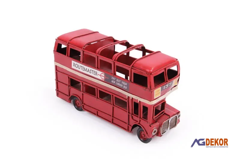 Dekoratif metal londra şehir otobüsü kalemlik