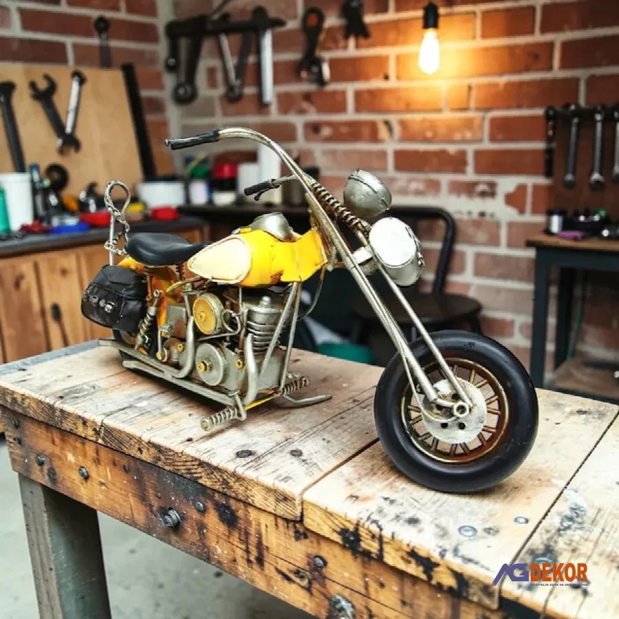Dekoratif metal motorsiklet