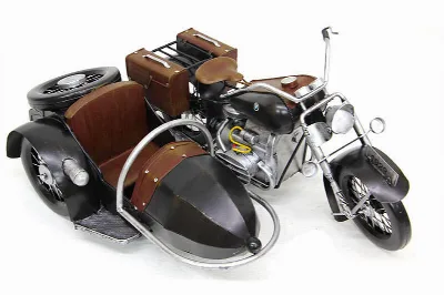 Dekoratif metal motorsiklet sepetli