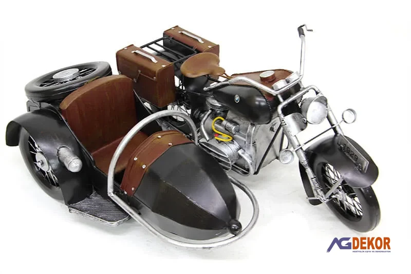 Dekoratif metal motorsiklet sepetli