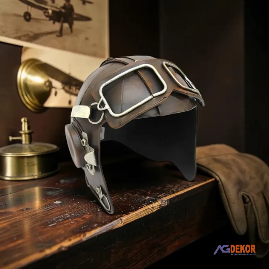 Dekoratif metal pilot kaskı