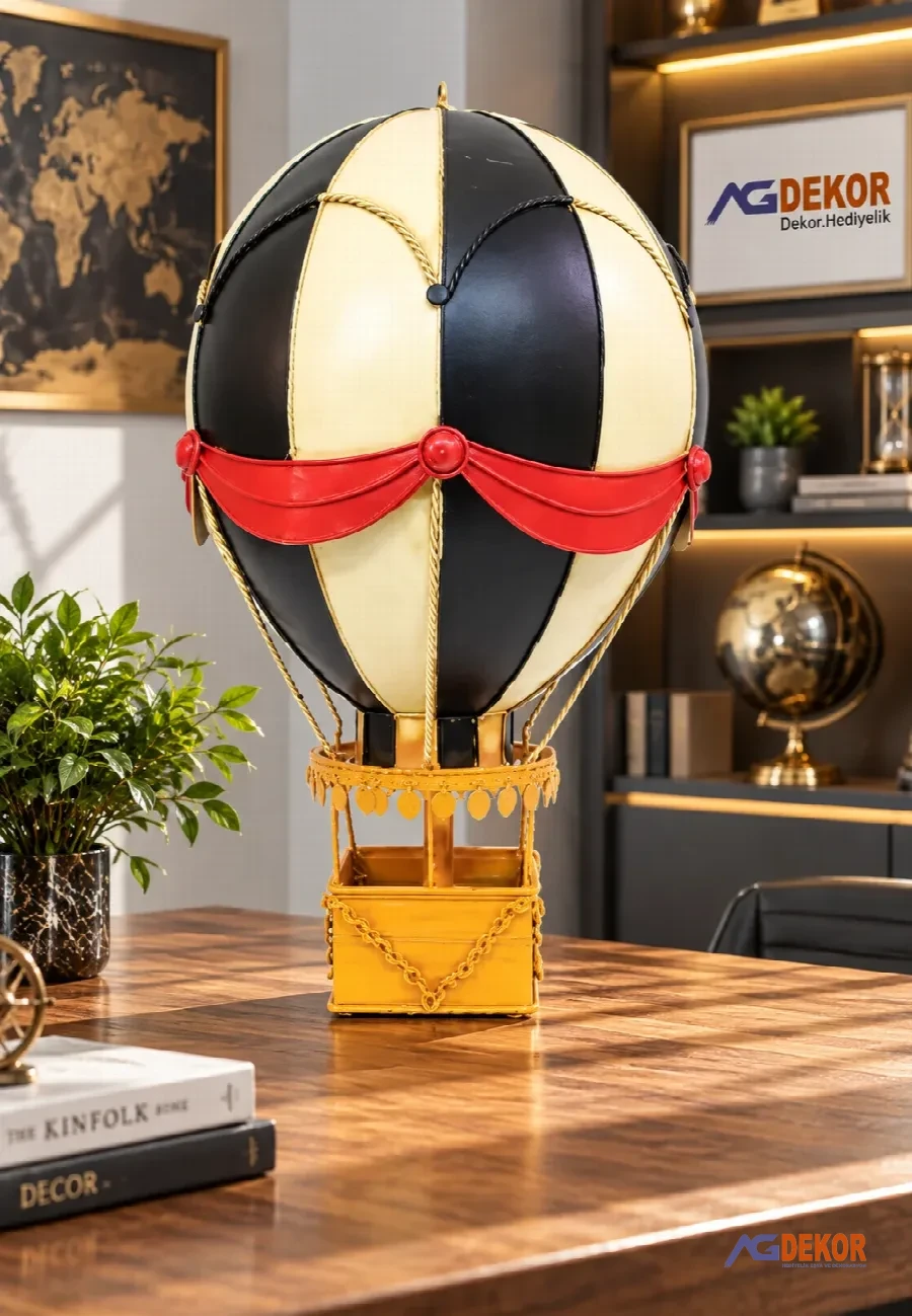 Dekoratif metal sıcak hava balonu