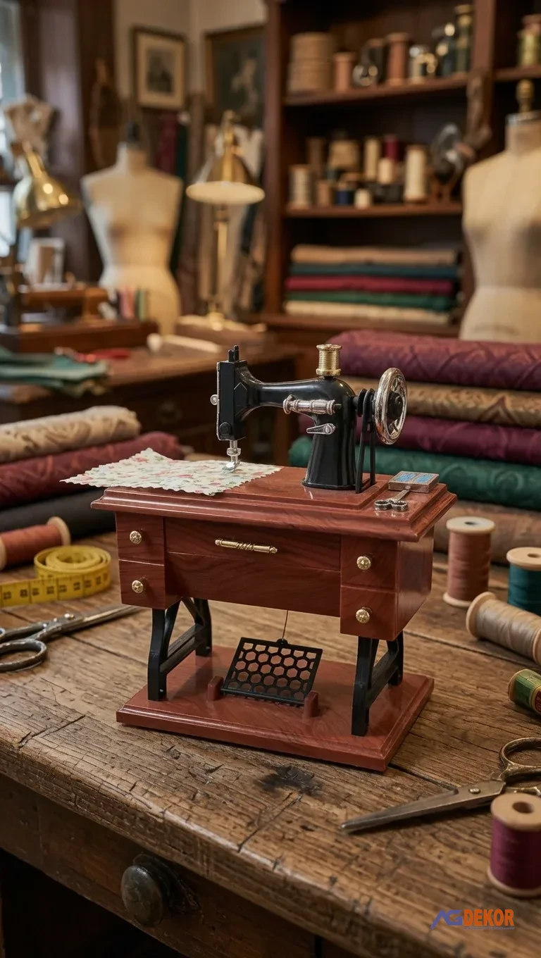 Dikiş makinesi müzik kutusu orta