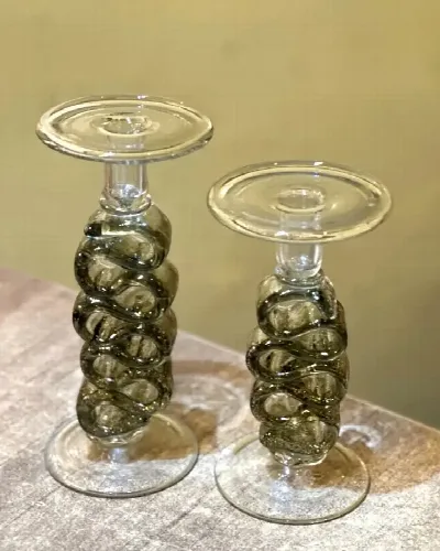 2li cam şamdan (yeşil)