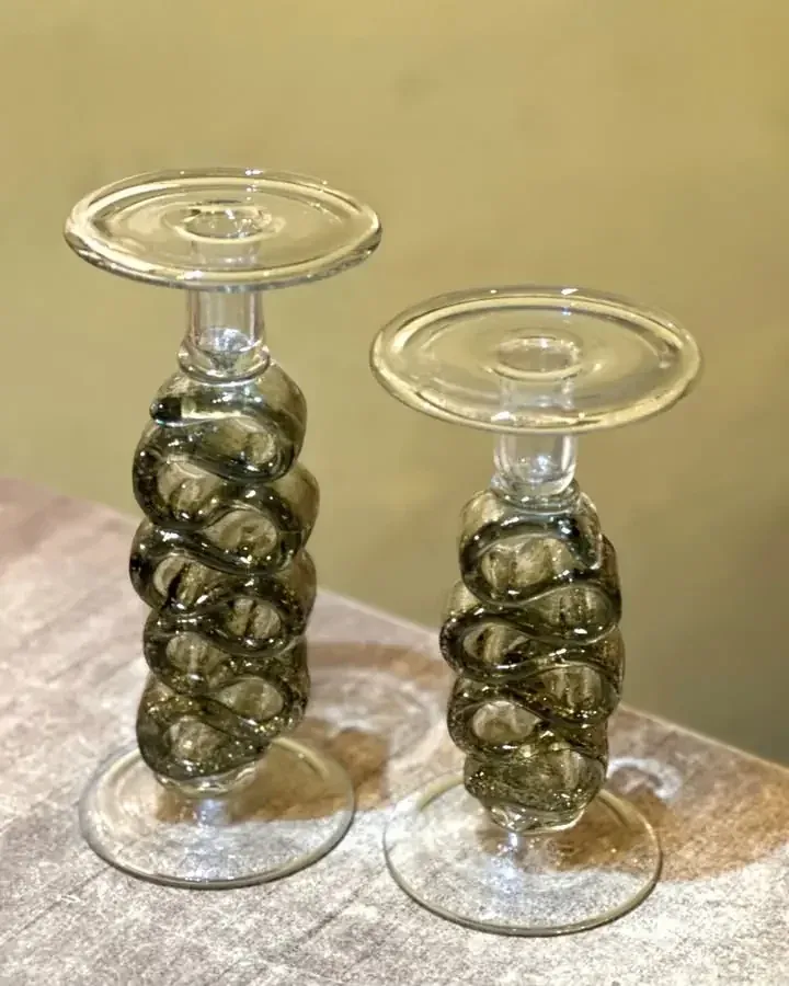 2li cam şamdan (amber)