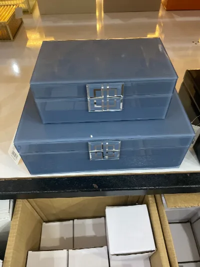 2li cam takı kutusu (gri)