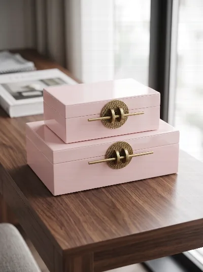 2li cam takı kutusu (pembe)