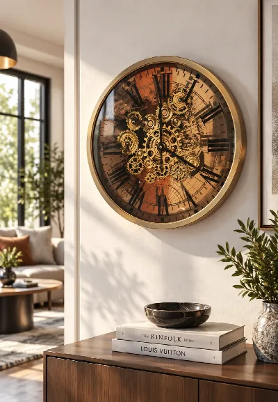 İthal çarklı duvar saati 46cm