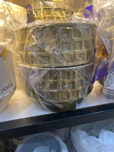 Kare desenli orkide saksısı