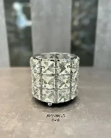 Kristal taşlı küçük boy bardak mumluk — görsel 1