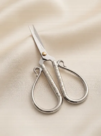 Lüks zamak makas (gümüş)