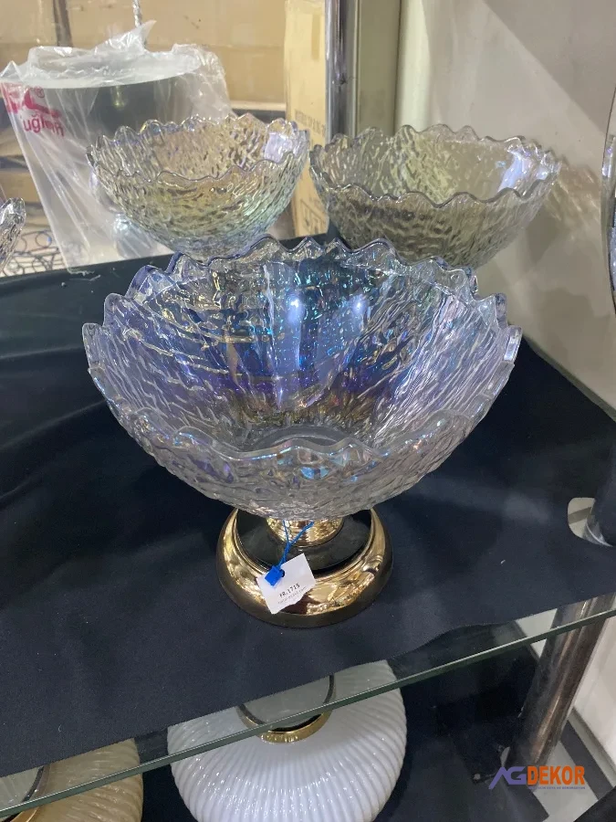 Metal ayaklı cam meyvelik
